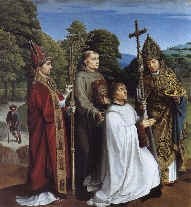 Gerard David Camon Bernardijn Salviati and Saints Martin,Bernardino and Donatian Norge oil painting art